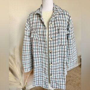 New- Plaid Button-Up Women's Jacket